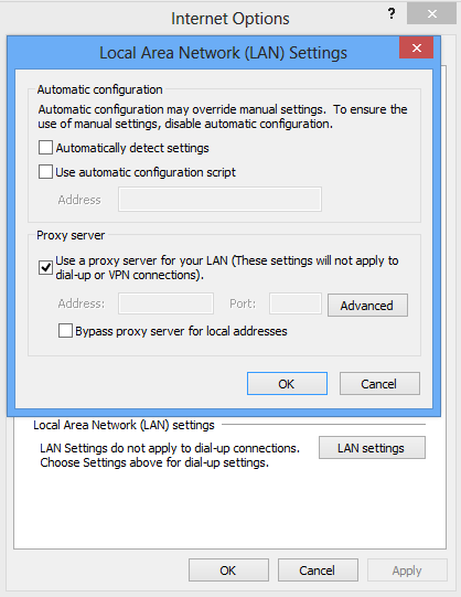 how to setup lan connection windows 8
